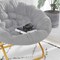 Flash Furniture GraySoft Gold Faux Fur Folding Saucer Chair FV-FMC-025-GY-SGD-GG - alternate 9